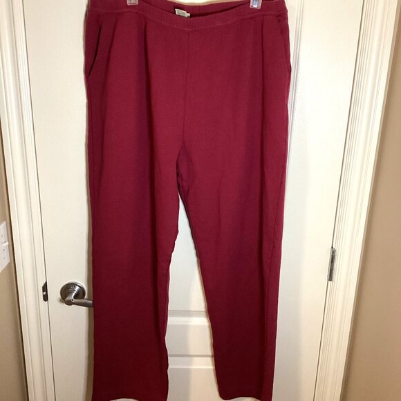 L.L.Bean Women's Sweatpants Size XL Regular Wide Leg Comfy Fit Warm Winter - Picture 1 of 8